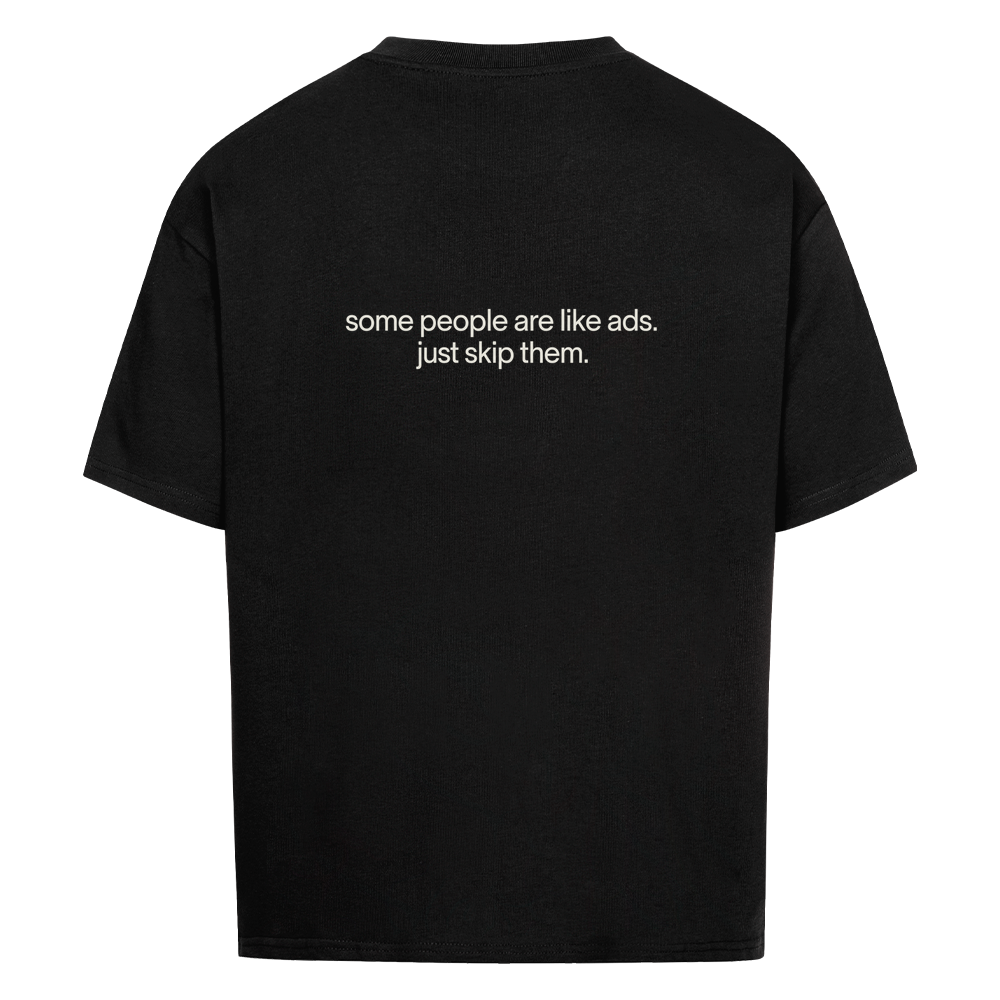SKIP THEM — Oversized Tee in Black, Rückenprint