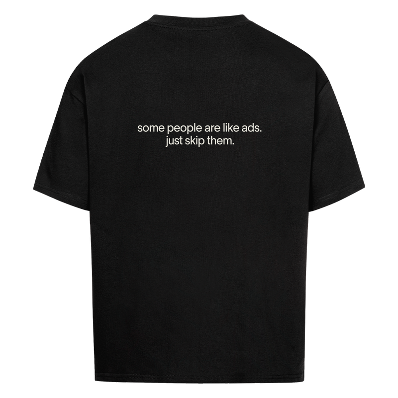 SKIP THEM — Oversized Tee in Black, Rückenprint