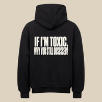 STILL OBSESSED — Oversized Hoodie in Black, Rückenprint
