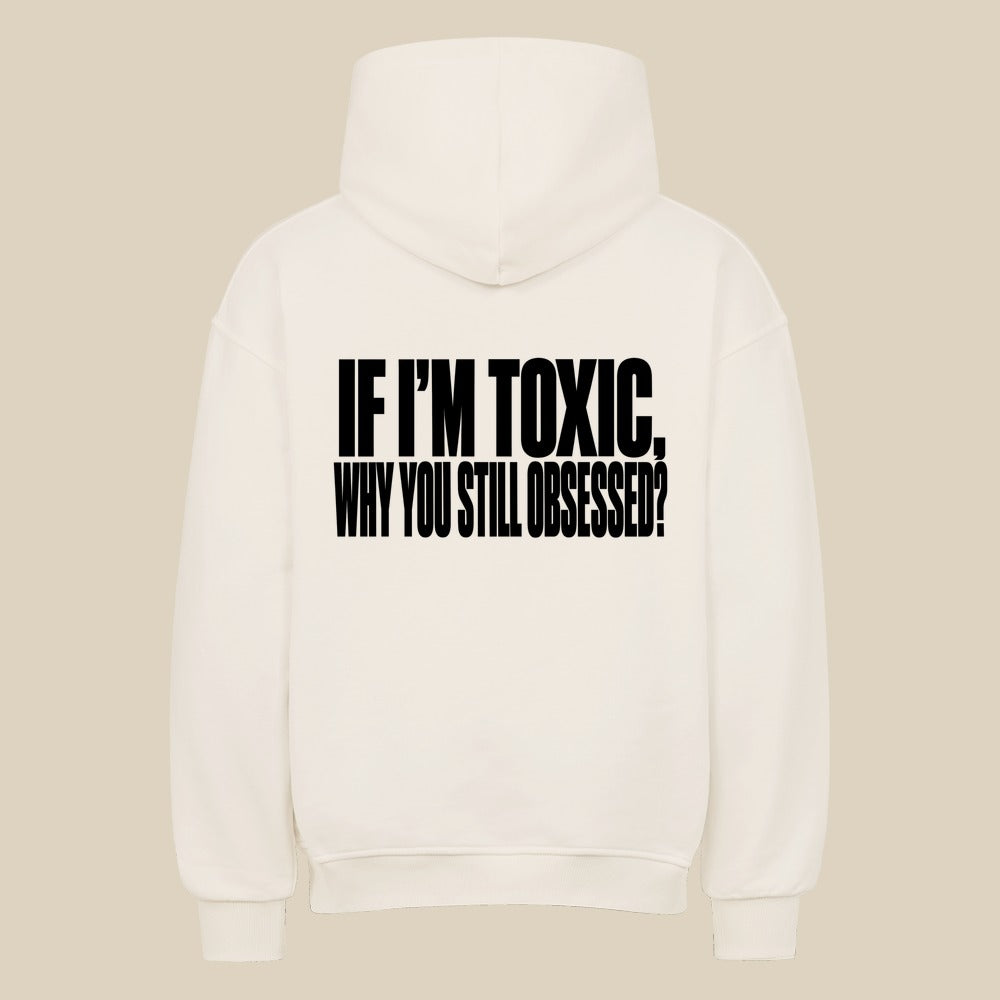 STILL OBSESSED — Oversized Hoodie in Natural Raw, Rückenprint